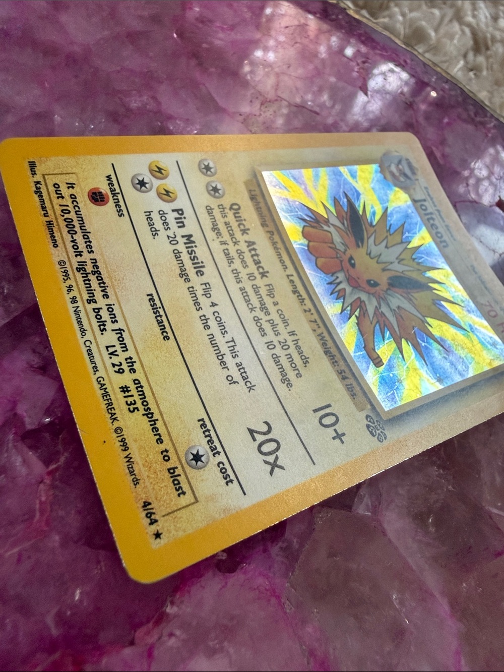 Wizards Jolteon Jungle 4/64 Holo Rare English 70 HP Stage1 (From 1999) - Picture 2 of 9